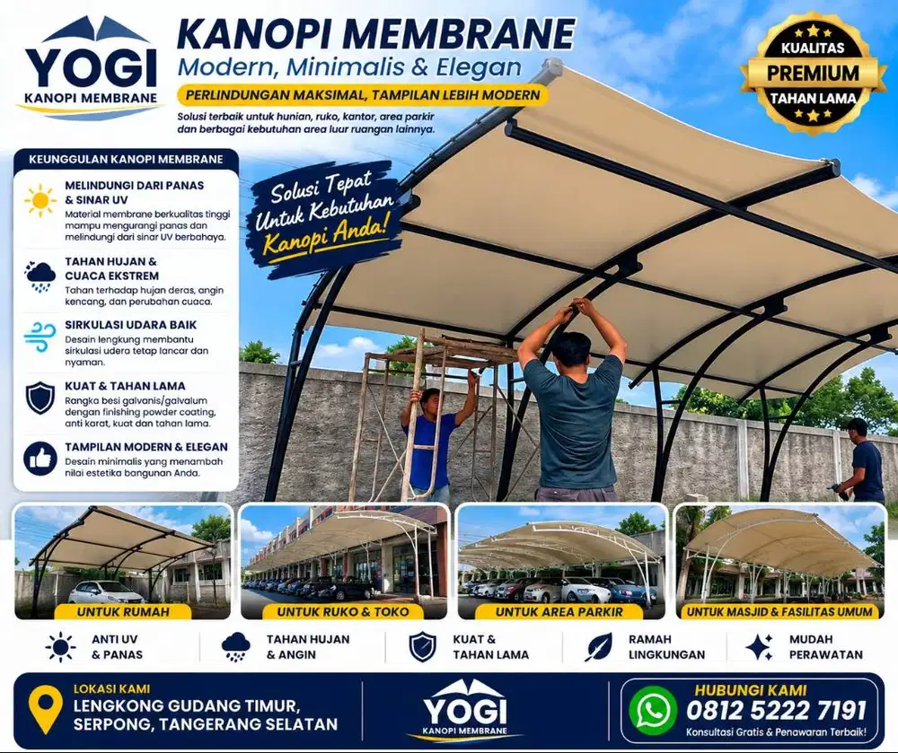 Jasa Pasang Kanopi Membrane Harga Kompetitif
