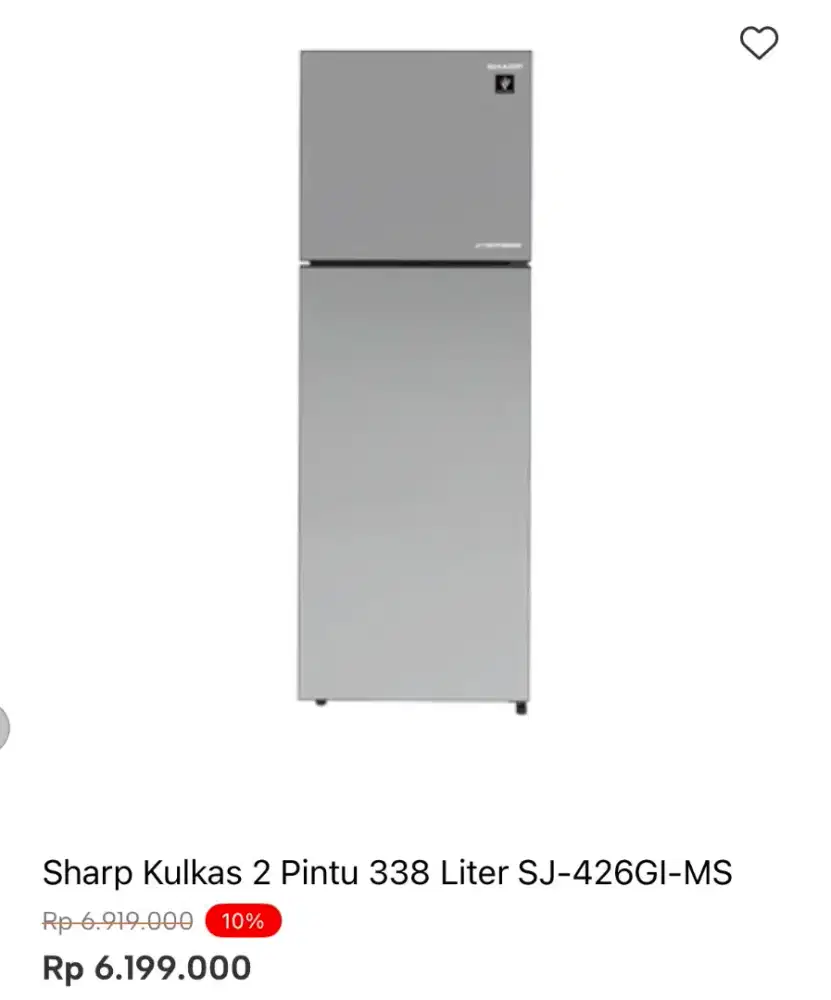 KULKAS SHARP 2 PINTU SJ-246GI-MS