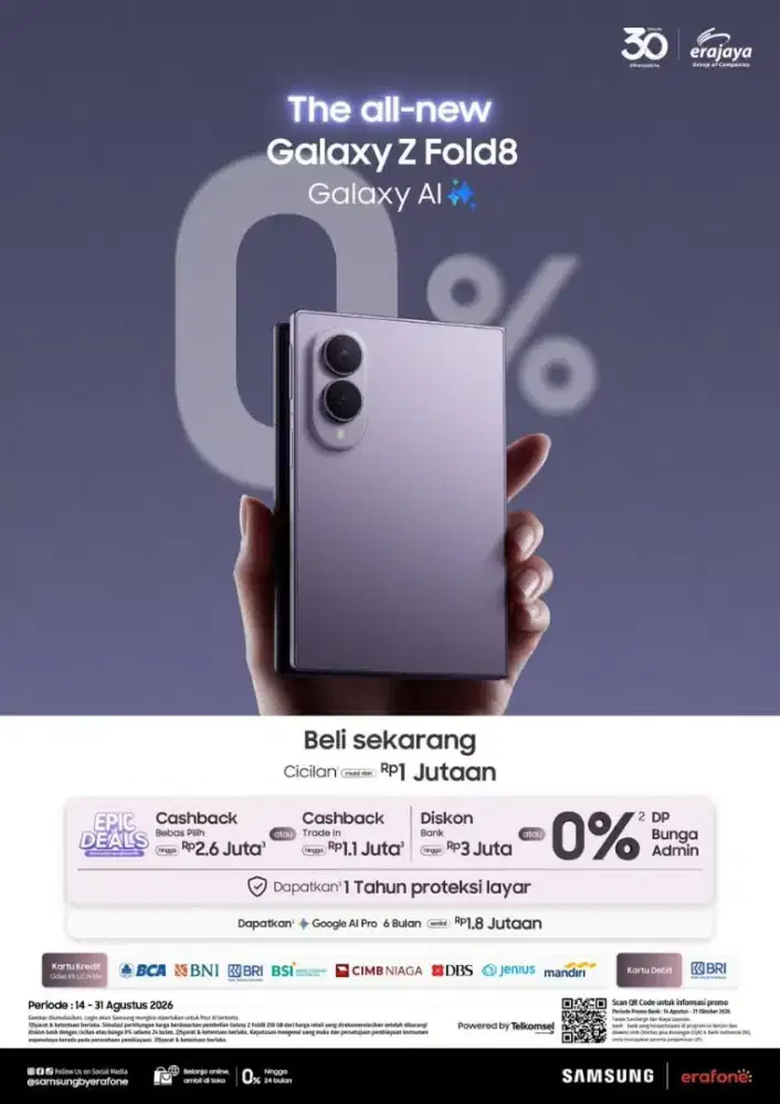 New Galaxy Z Fold 8 | Cicilan Mulai 1 Jutaan/bulan