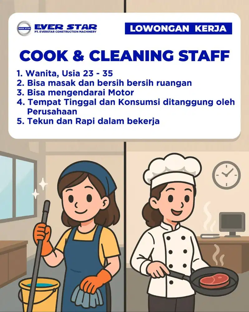LOWONGAN ART BERSIH-BERSIH & MASAK