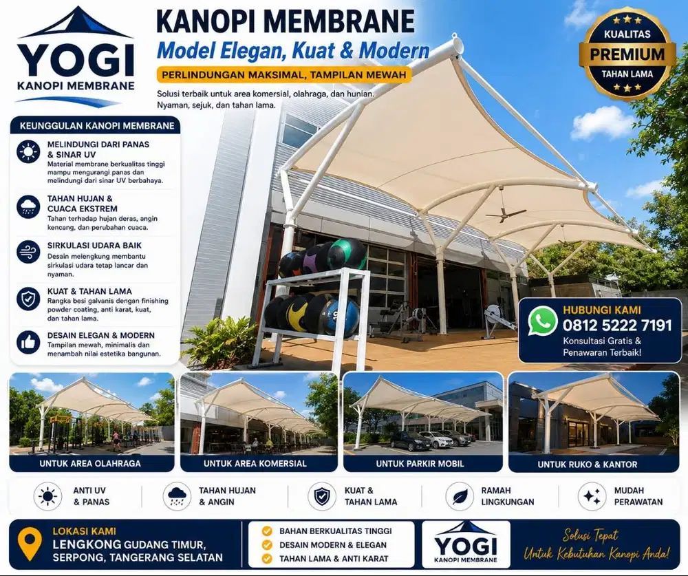 Jasa Pemasangan Kanopi Membrane Profesional