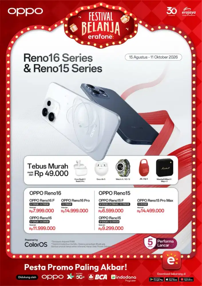 Promo Oppo Reno 15 series &: Reno 16 series