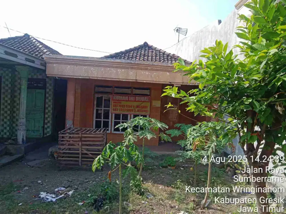 DI JUAL RUMAH

KEL. : SUMBERAME
KEC. : WRINGINANOM 
KAB  : GRESIK