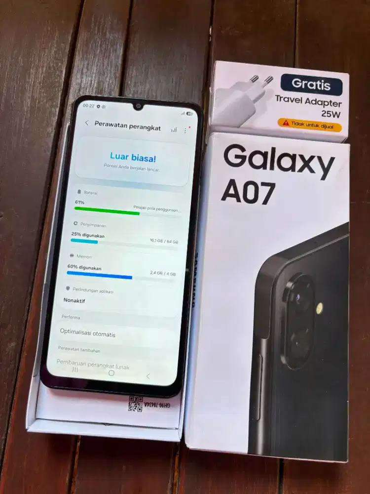 Samsung a07 4/64 fullset ori mulus