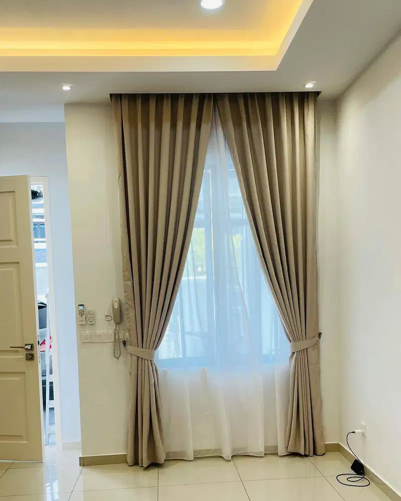 Gorden Vertikal/Vertical Blinds Roll/Roller Krey Wallpaper Dinding 3D