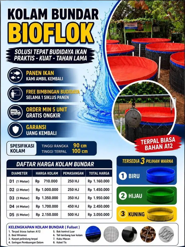 JUAL KOLAM IKAN BIOFLOK, BIBIT IKAN,DAN KONSUMSI LELE NILA