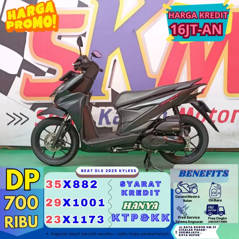 (Promo DP:700 beat dlx 2025 angsuran 29 ribu/ hari cash credit