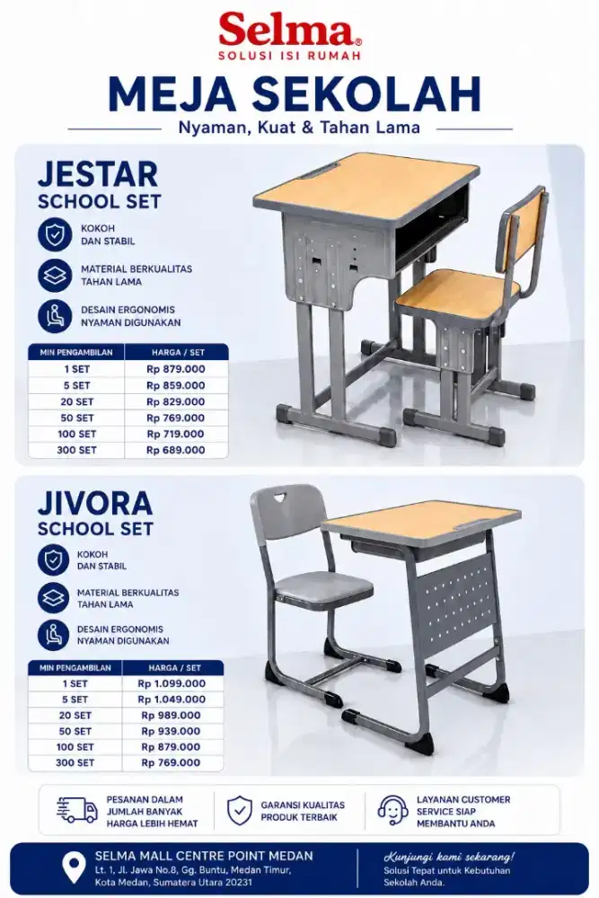 Meja Sekolag Jestar School Set