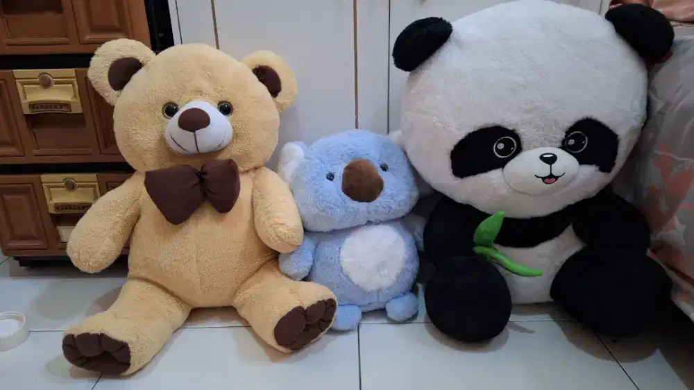 Bundle Boneka Panda + Koala + Beruang