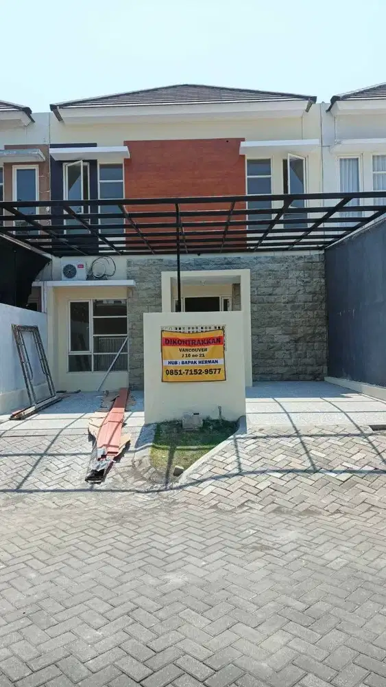 Sewa rumah baru renov vancouver puri surya jaya dekat bandara juanda