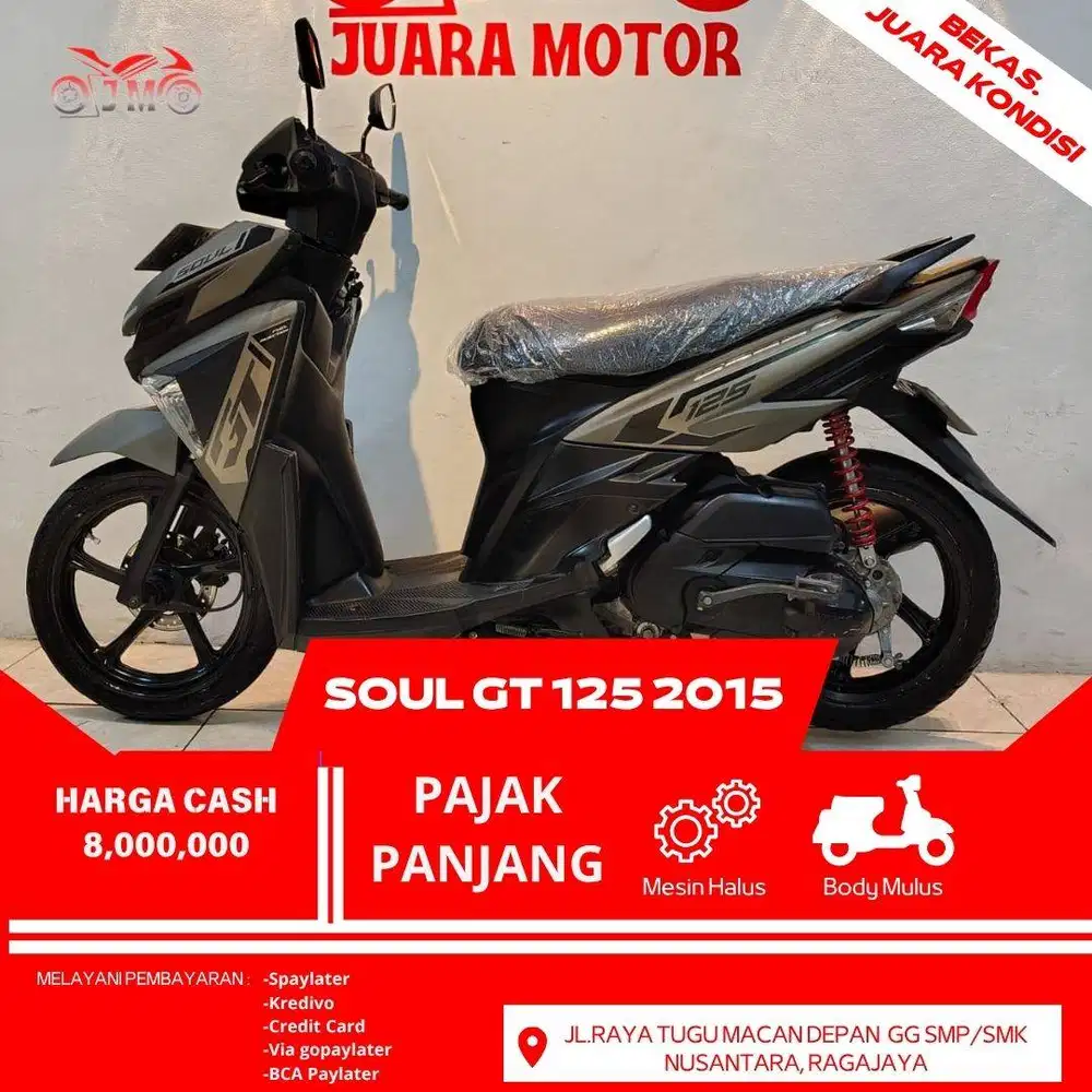 SOUL GT 125 THN 2015 SURAT LENGKAP PAJAK PANJANG UNIT SIAP PAKAI NO PR