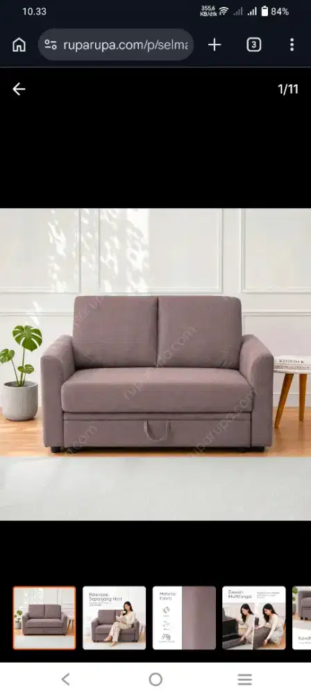 PROMO!! SELMA THEON SOFA 2S WITH STORAGE