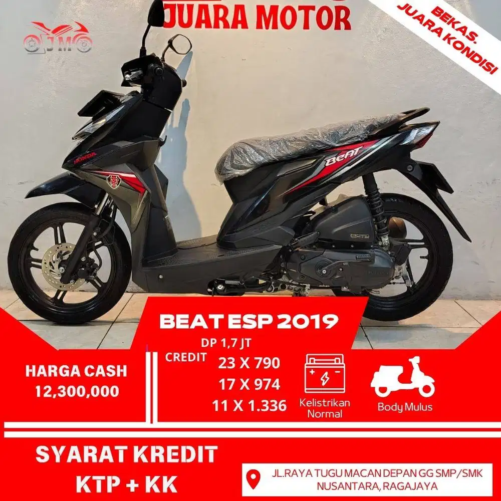 BEAT ESP 2019 SURAT LENGKAP PAJAK AKTIF UNIT SIAP PAKAI NO KENDALA