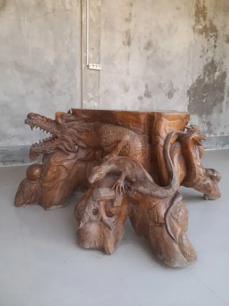 Dijual Meja Gembol Akar Kayu Jati Murah