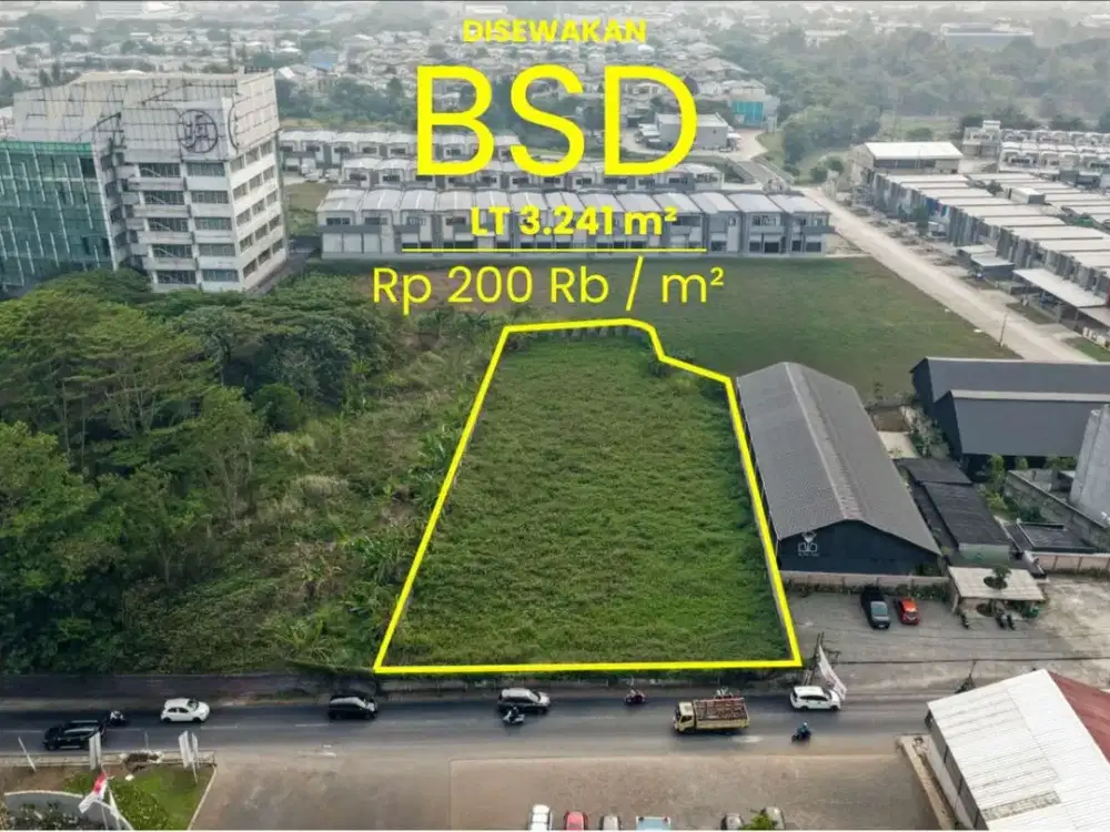Sewa Tanah Komsersial Dekat Taman Tekno X BSD City