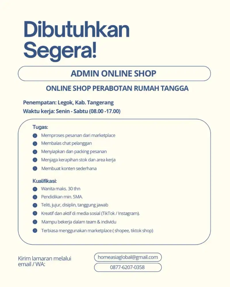 ADMIN (Online Shop Perabotan Rumah Tangga)