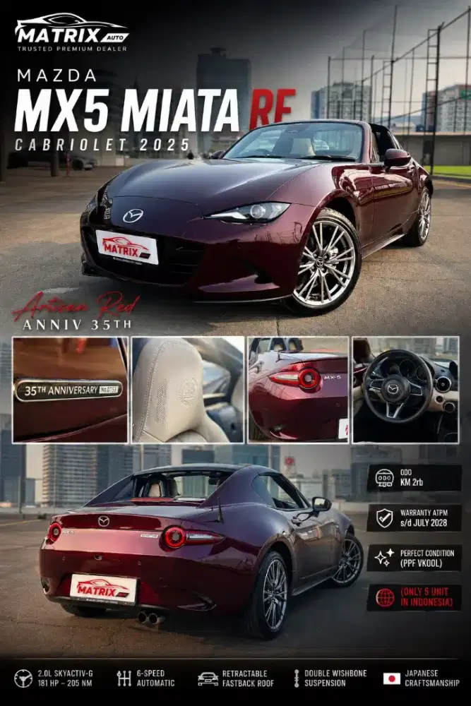 Nazda MX5 miata RF cabriolet AT Matic cabrio 2025