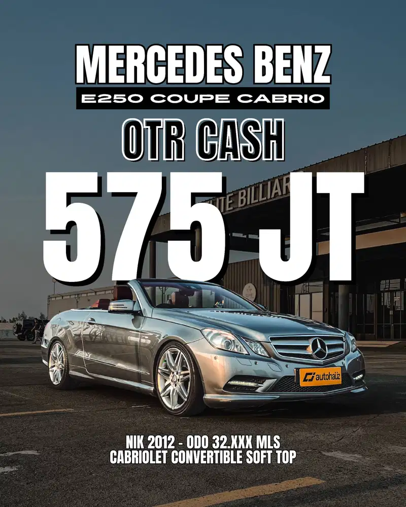 [ HARGA CASH ] MERCEDES-BENZ E250 CABRIOLET AMG 2012