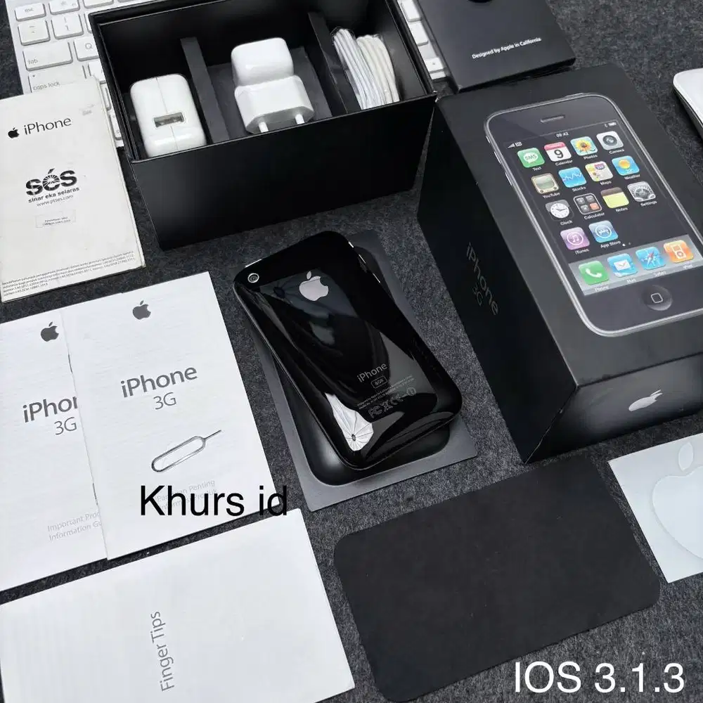 iphone 3g black 8gb ios3 2008 likenew - rare apple collection