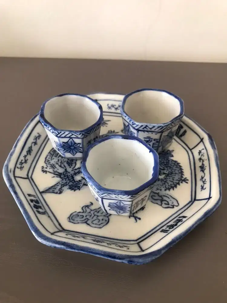 Gelas teh set tatakan