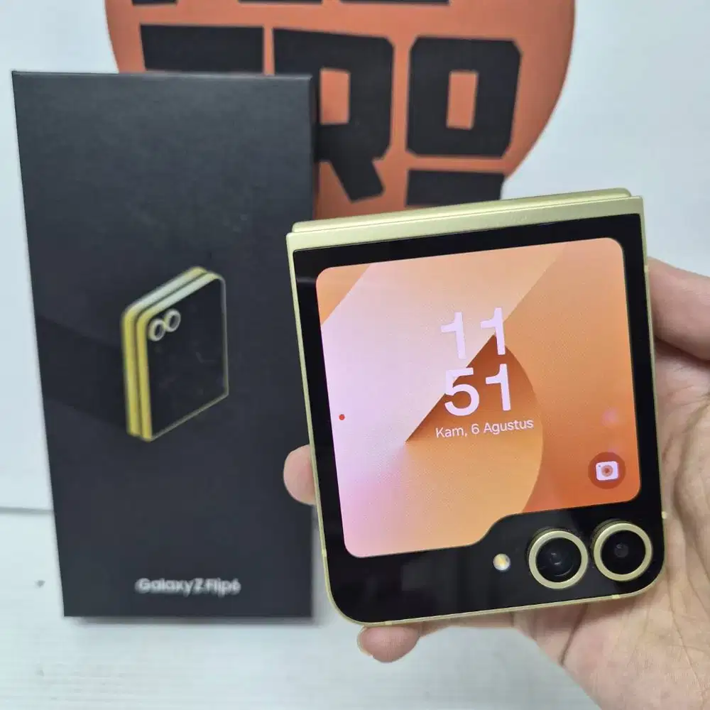 Samsung Z Flip 6 Yellow 12/256GB FULLSET Mulus No Minus Ex Sein RESMI