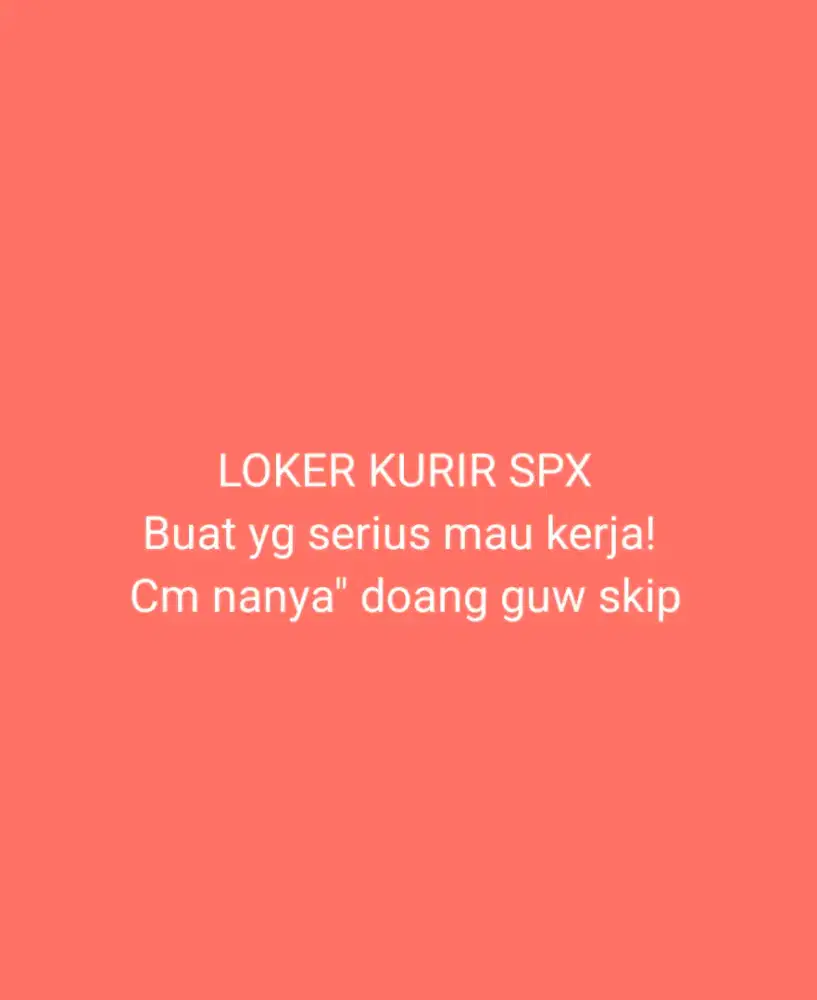 Lowongan kerja kurir spx