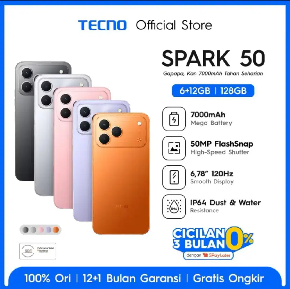 Tecno Spark 50 6+12GB | 128GB