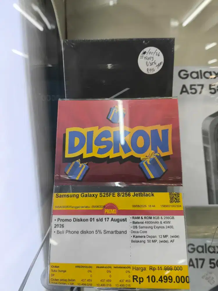 Cicilan Samsung galaxy S25FE 8/256GB