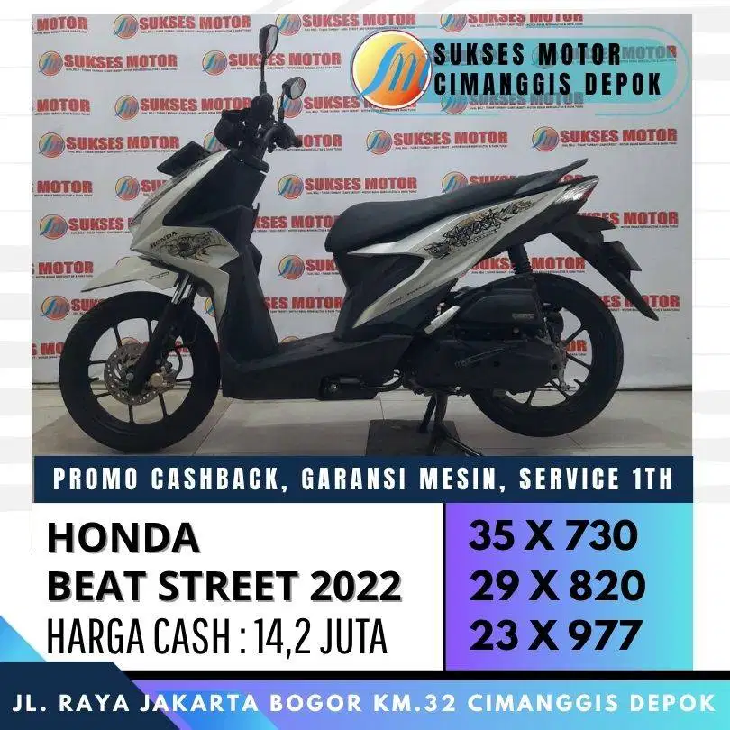 HONDA BEAT STREET 2022 CASH KREDIT DP 500 PROMO KEMERDEKAAN
