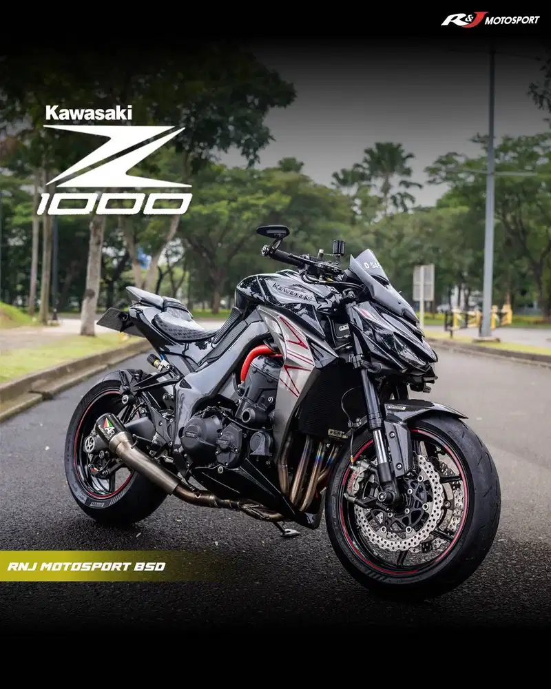 Kawasaki Z1000 Z 1000 Sugomi Nik 2019 Odo 8000 an Hitam Knalpot Austin