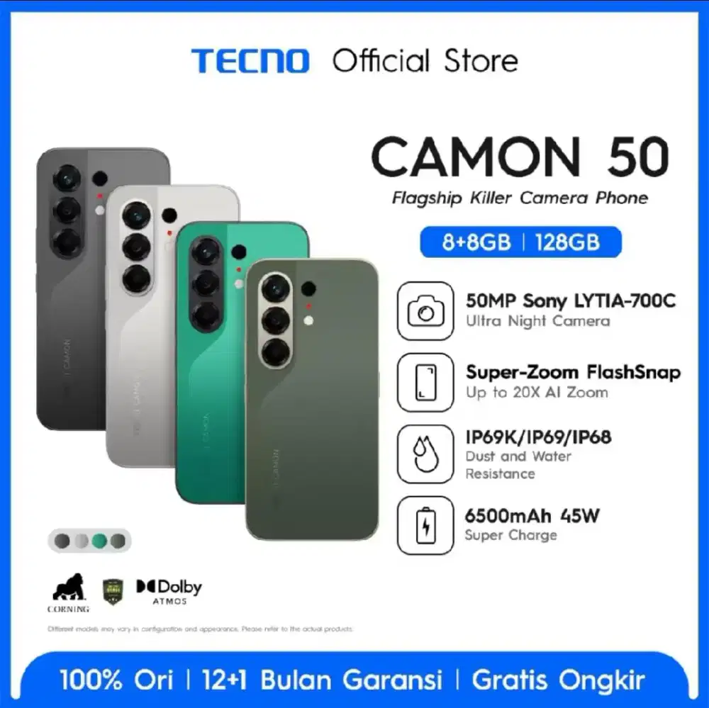 Tecno Camon 50 8+8GB | 128GB