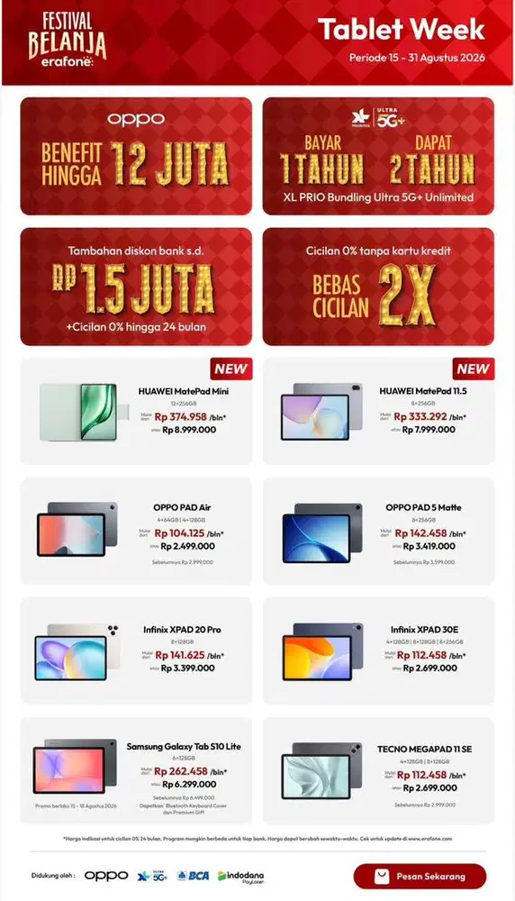 HARI YANG TEPAT SAATNYA GANTI TABLET LAMA KAMU KE ERAFONE