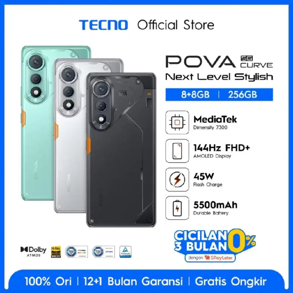 Tecno Pova Curve 5G 8+8GB | 256GB