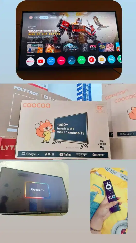 Dijual TV led Google TV Cooccaa 32 inc