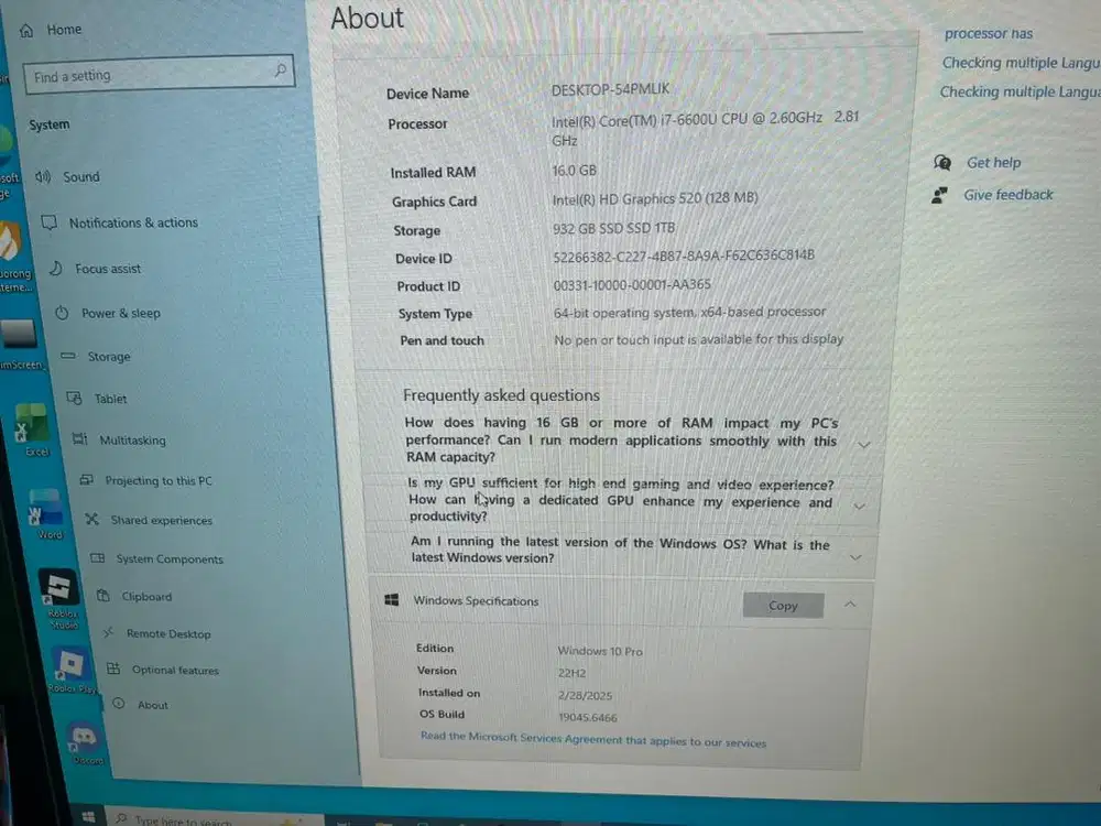 Komputer pc all in one