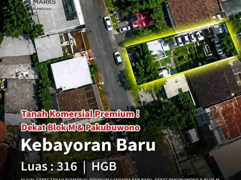 Jual kavling komersil Cocok bangun klinik, kantor, usaha di Gandaria Kebayoran Baru Jaksel