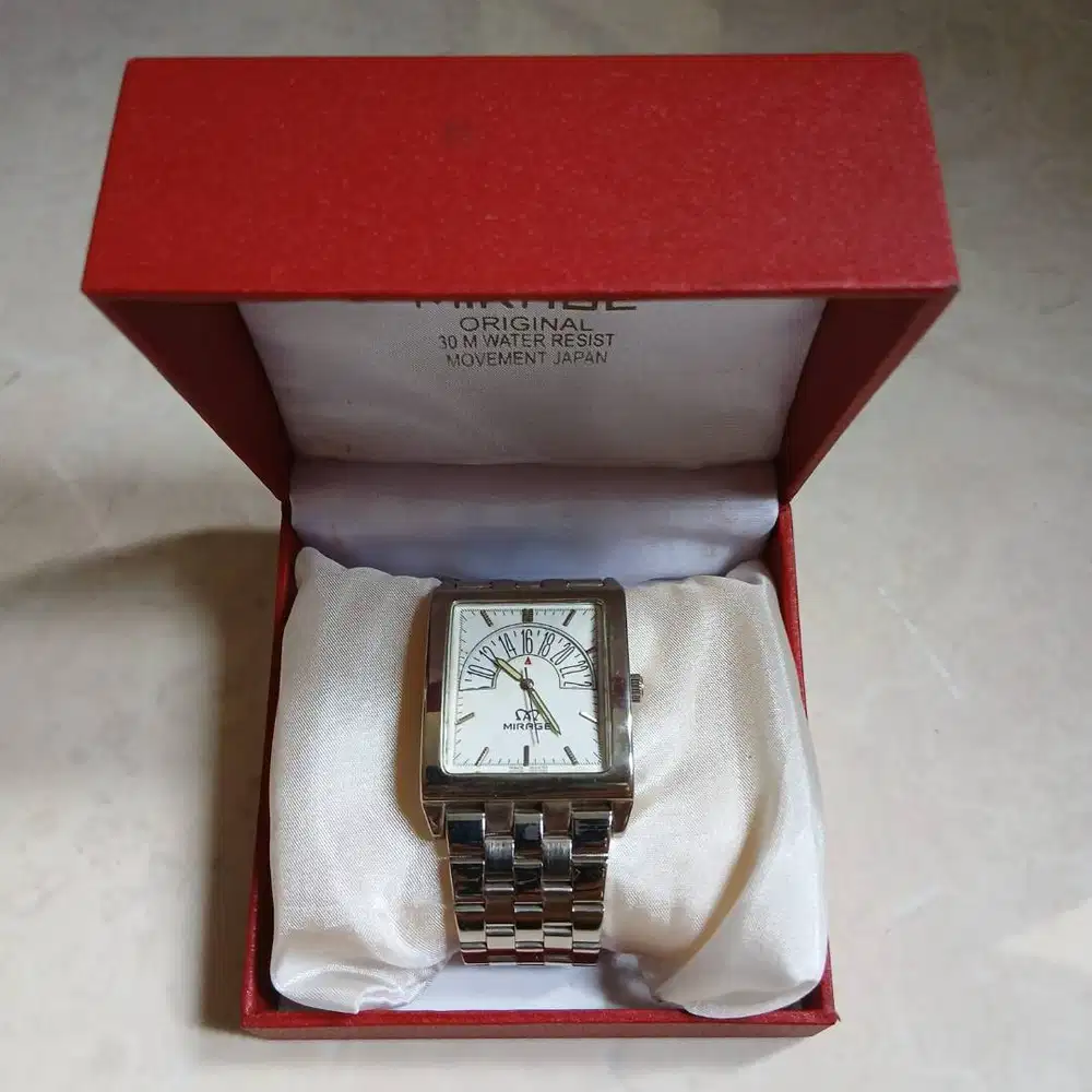 Jam Tangan Cowo Cewe NOS Mirage Quartz Model Unik Perlu Baterai