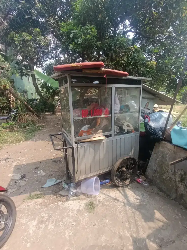 Gerobak dagang alumunium