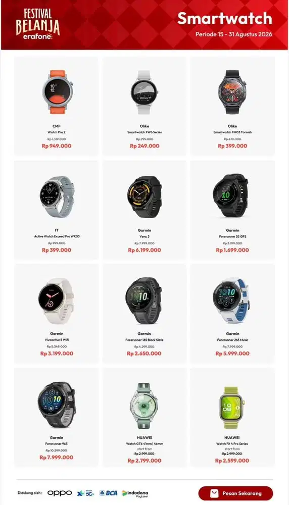 PROMO SMARTWATCH BUAT KALIAN YG SUKA TAMPIL SPORTY!!