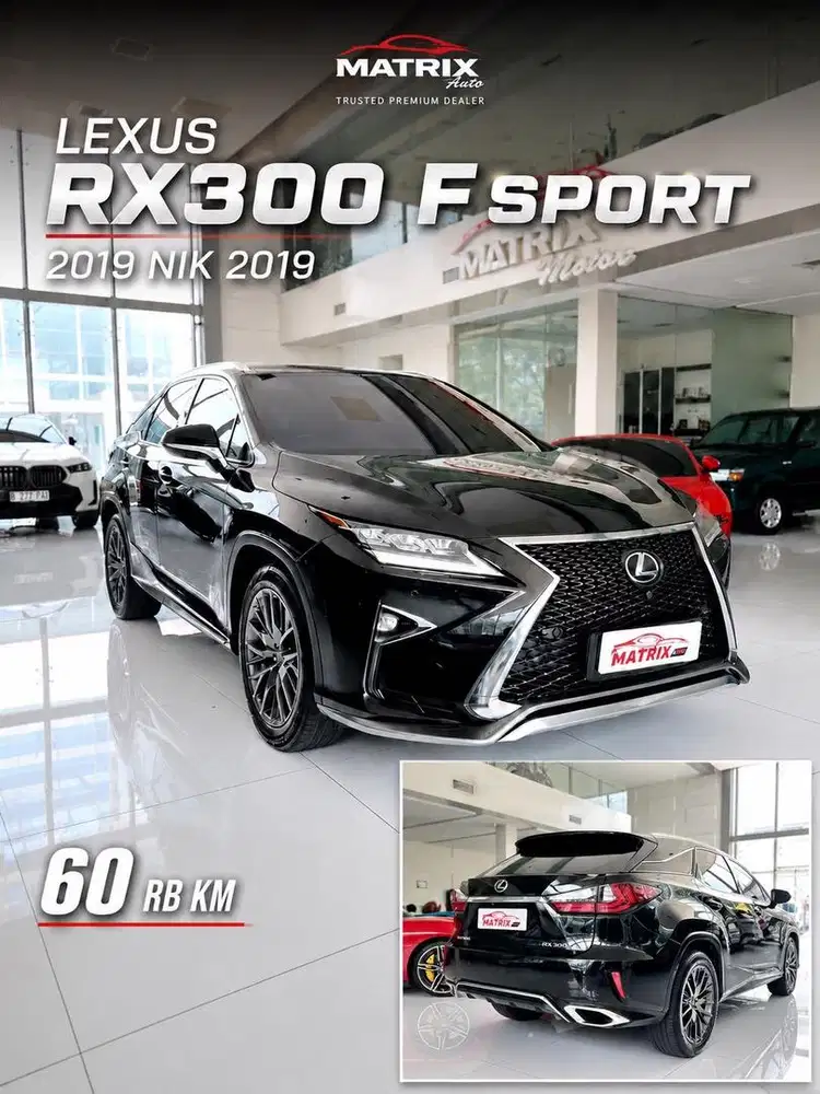 Lexus RX300 FSport Nik 2019 Black on Red Siap pakai
