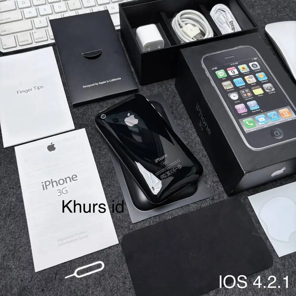 iphone 3g black 8gb ios4 2008 likenew - rare apple collection