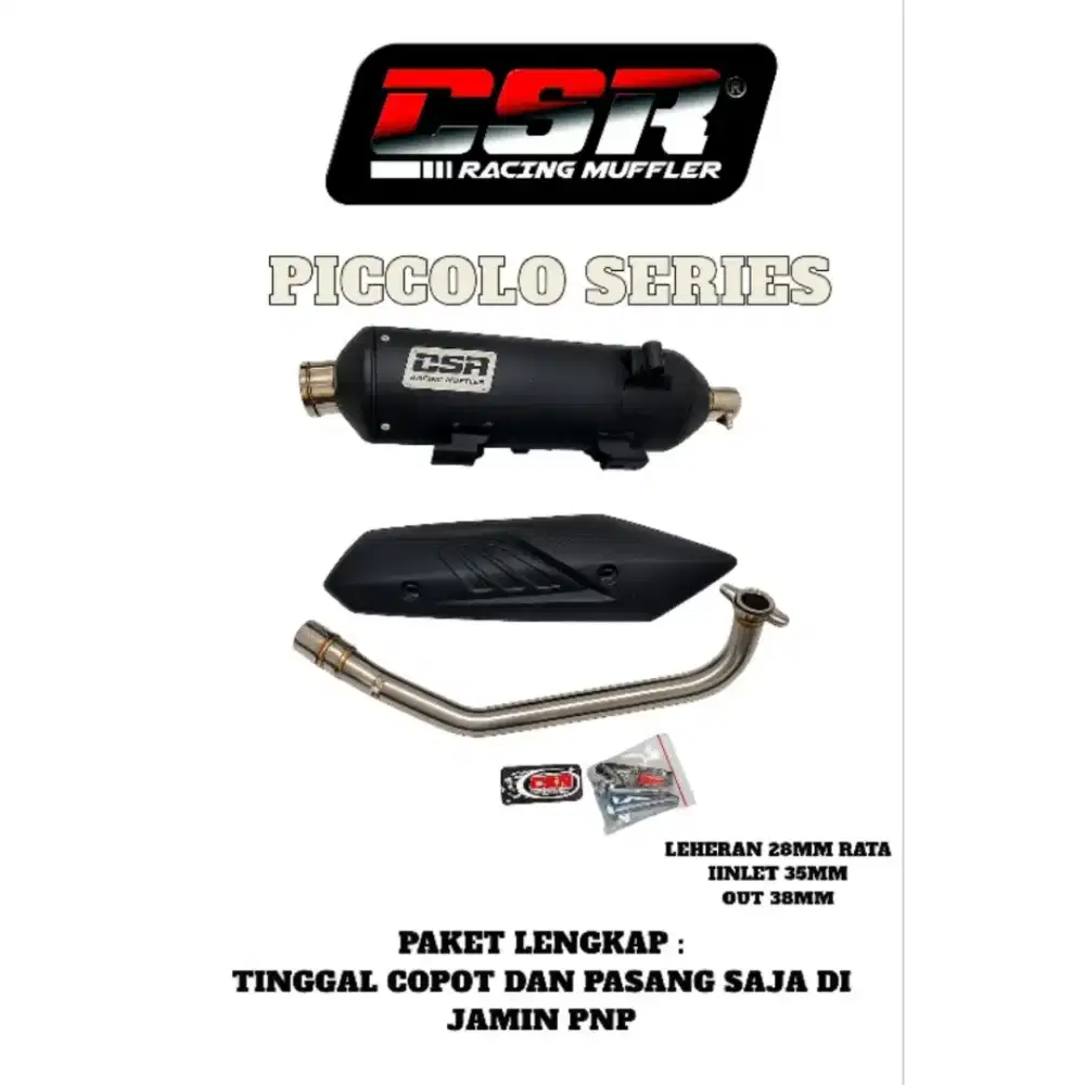 CSR RACING MUFFLER PICCOLO YAMAHA NMAX,NEW,NEO TURBO FULL SYSTEM PNP