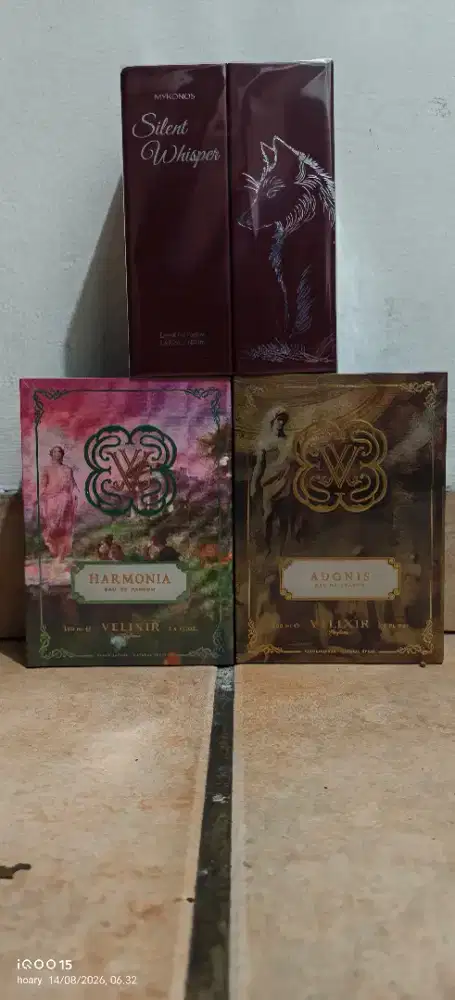 Parfum velixir Harmonia  Adonis dan Mykonos silent whisper 100ml segel