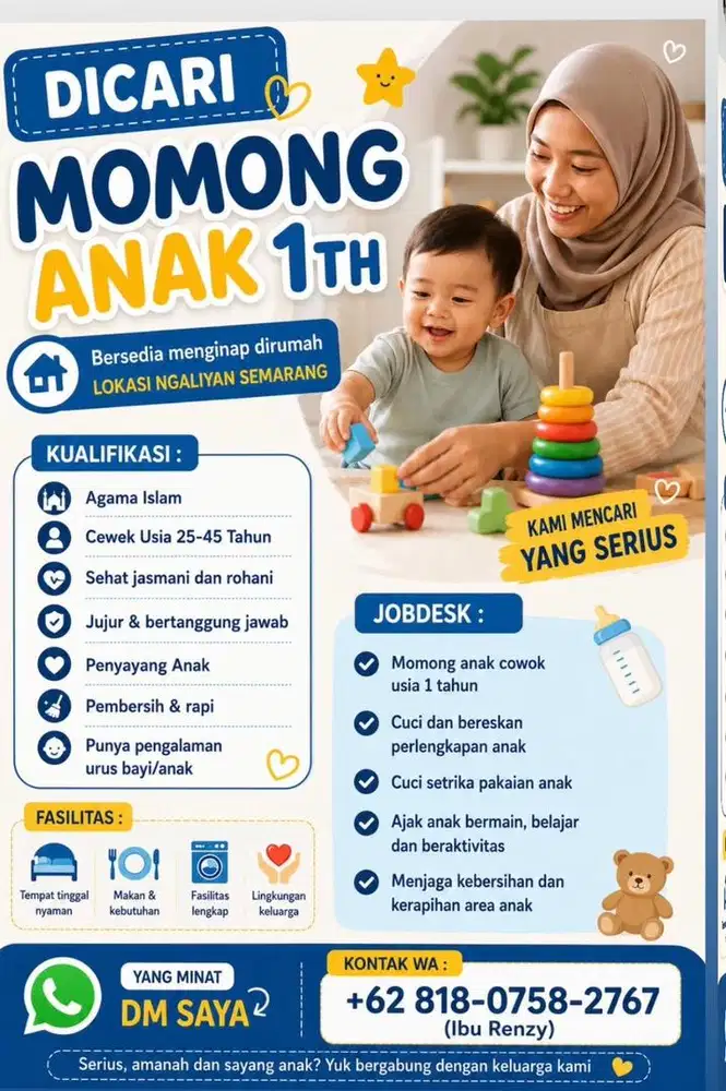 DICARI ART MOMONG ANAK, MENGINAP