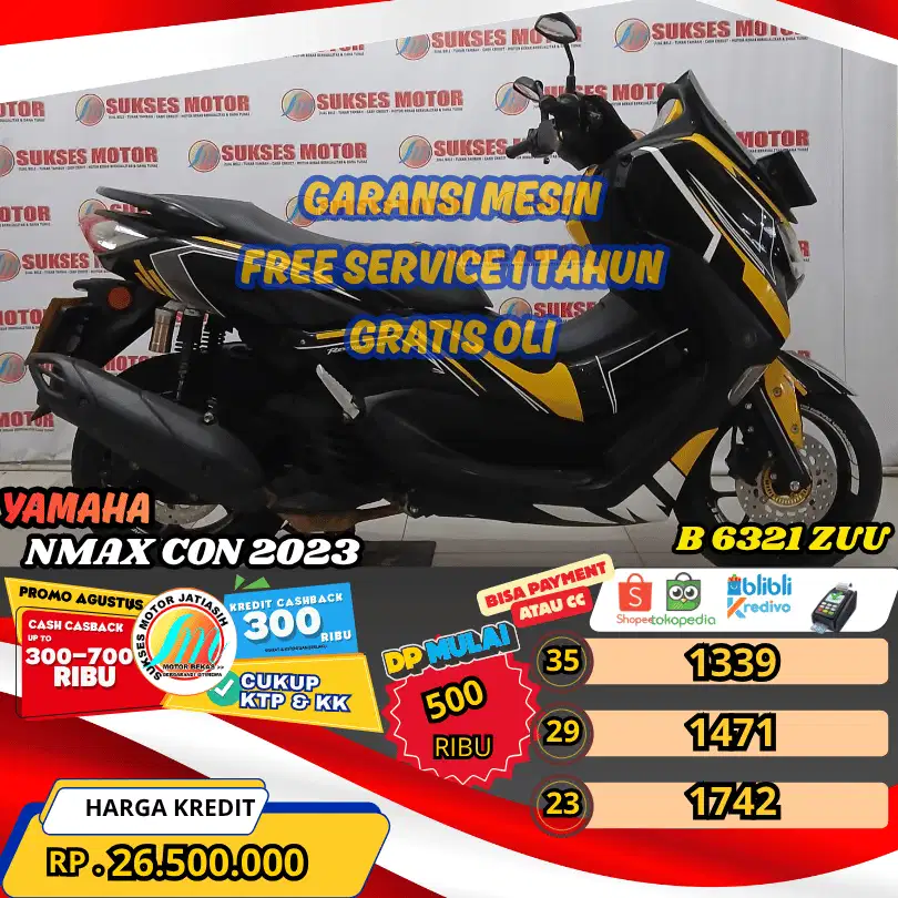 ALLNEW NMAX CON 2023 BISA PAYMENT SPYLATER KREDIVO &CC (SUKSESMOTOR)