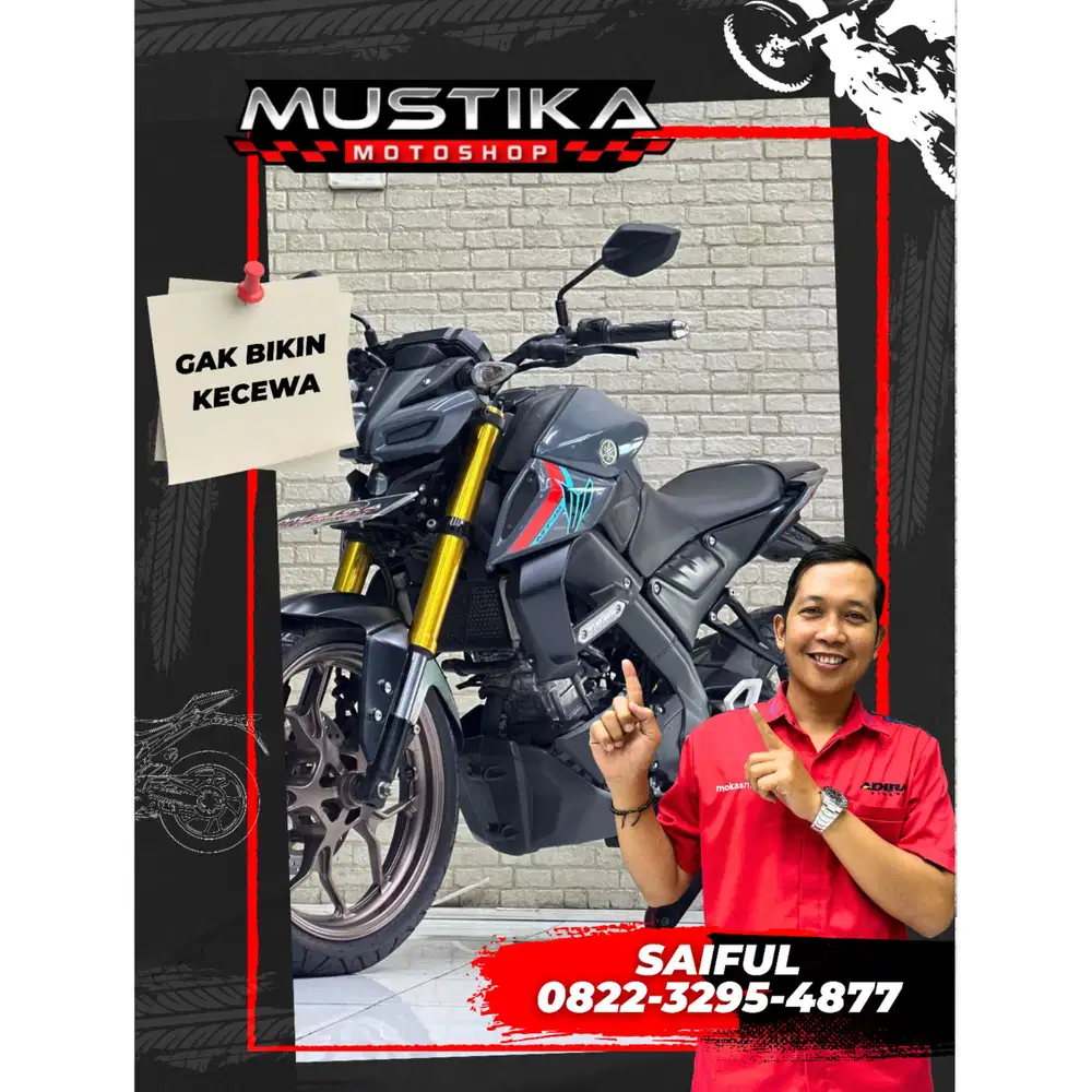 Perfect Condition!!Yamaha MT15 Naked 2021 Wrna Favorit Mulus-Mustika