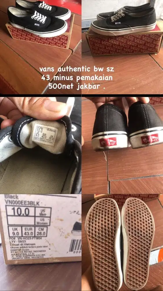 Forsale sepatuu vanss