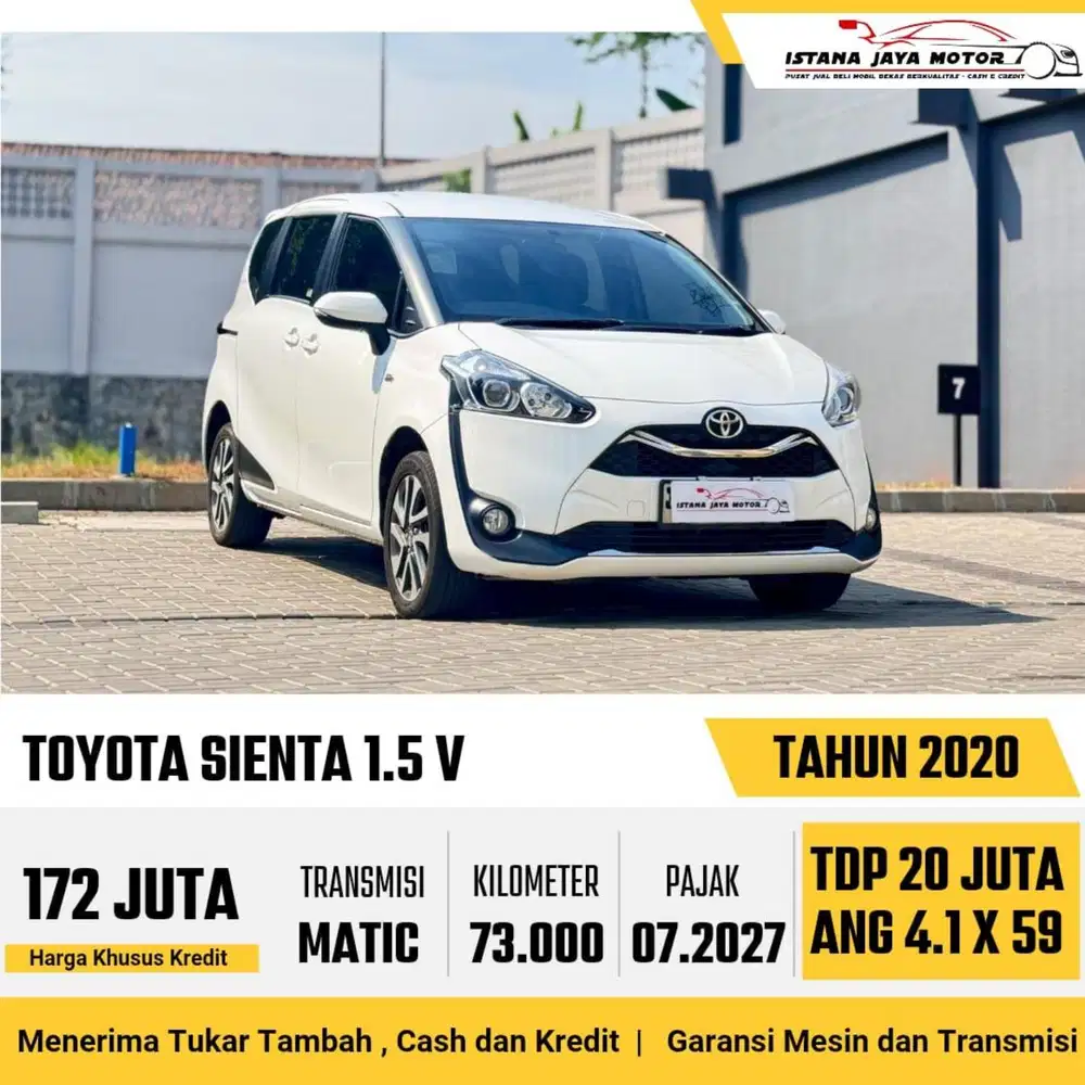 Toyota Sienta V AT th 2020 #istana jaya motor