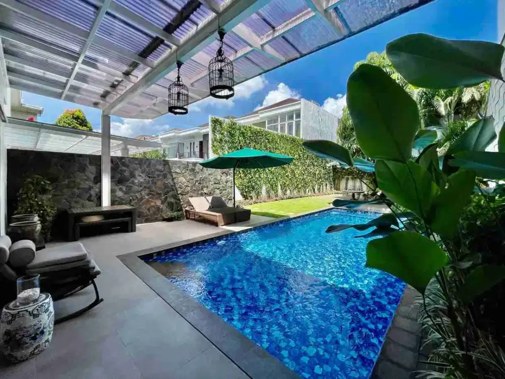 rumah terlalu mewah ada kolam renang tapi murah di duren tiga, jaksel