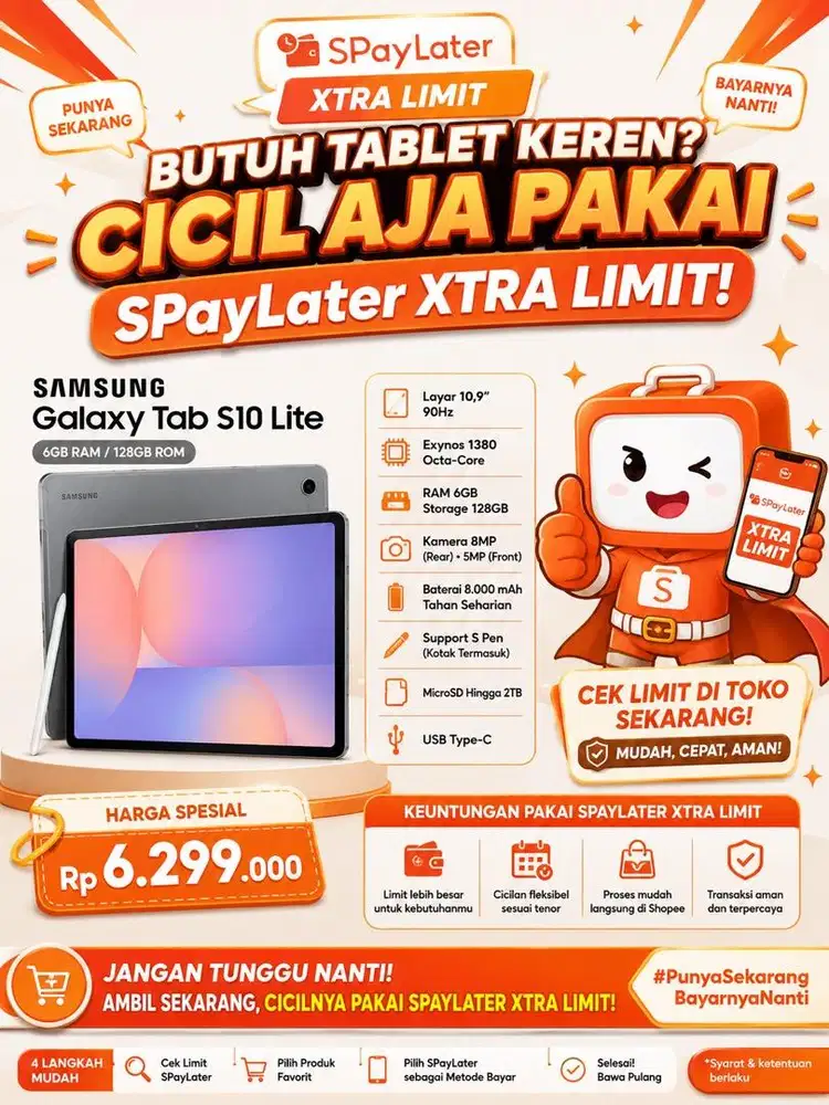 MAU GALAXY TAB S10 LITE, TAPI BELUM MAU BAYAR CASH?